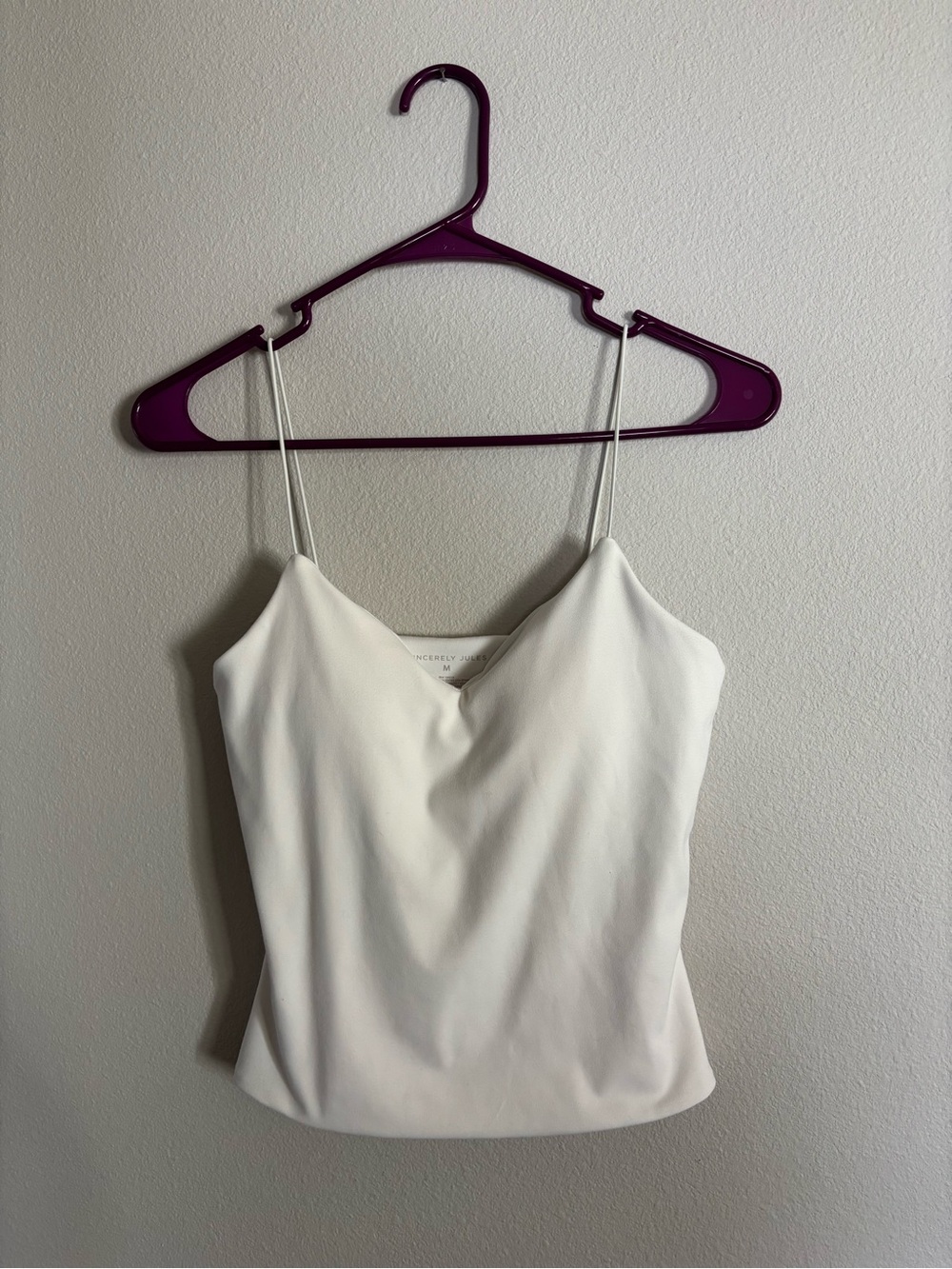 Sincerely Jules White V-Neck Spaghetti Strap Camisole - Picture 1 of 4